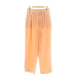 ウォッシャブルバックサテンワイドパンツ スラックス 38 オレンジ /AT OS