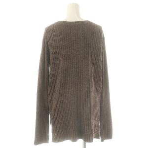 EVERYDAY I LIKE シルクネップVネックプルオーバーニット セーター ブラウン /DO OS