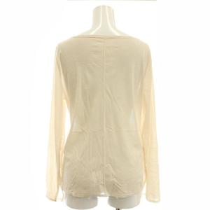 JUSGLITTY 24AW 長袖ベロアタッチシアーカット カットソー 2 ライトベージュ /HK OS