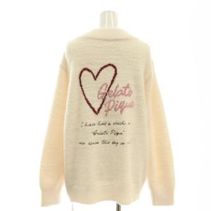 24SS Sweet ジャガードカーディガン ニット Vネック F 白 ホワイト /AT OS