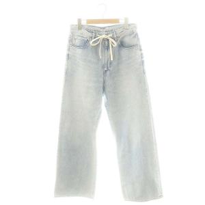 24SS ドロストデニムパンツ ワイド 36 ライトブルー /HK OS
