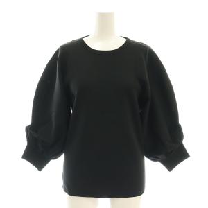 24AW VOLUME HALF SLEEVE KNIT ニット カットソー 七分袖 38 黒 ブラック