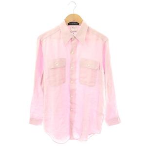 HAMPTON LINEN SHIRT シャツ 長袖 リネン 01 S ピンク /ES OS
