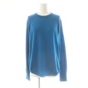ウールベーシックプルオーバーニット セーター 長袖 M ターコイズブルー /ES OS