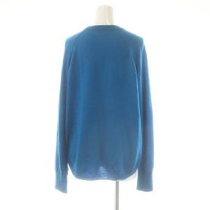 HUMAN WOMAN ウールベーシックプルオーバーニット セーター 長袖 M ターコイズブルー /ES OS