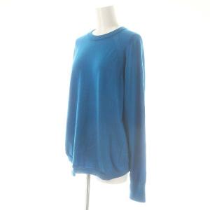 HUMAN WOMAN ウールベーシックプルオーバーニット セーター 長袖 M ターコイズブルー /ES OS