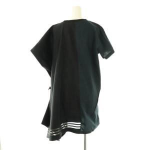 adidas Originals Tシャツワンピース ミニ アシンメトリー M 黒 ブラック 紺 ネイビー /AT OS