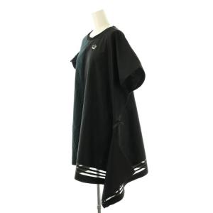 adidas Originals Tシャツワンピース ミニ アシンメトリー M 黒 ブラック 紺 ネイビー /AT OS
