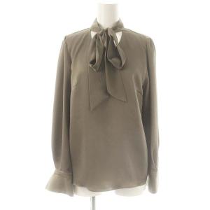 シボサテンロングタイブラウス プルオーバー 38 グレージュ /DO OS