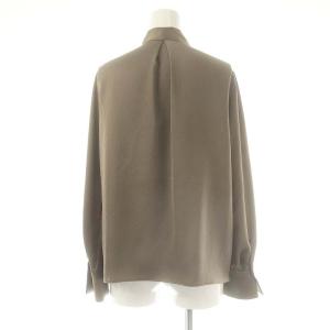 PINKY&DIANNE シボサテンロングタイブラウス プルオーバー 38 グレージュ /DO OS