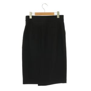 PINKY&DIANNE 23SS シルバーボタンスカート タイトスカート ひざ丈 38 ブラック /DF OS