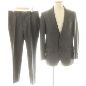 スーツ セットアップ ロロピアーナ テーラードジャケット パンツ ストライプ 50 グレー /DF OS