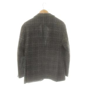 EDIFICE テーラードジャケット チェック柄 50 グレー ブラック /ES OS