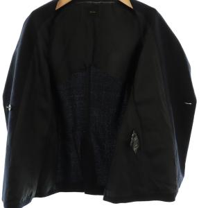 Spick&Span ダブル金ボタンテーラードジャケット 背抜き ウール 36 ネイビー /DO OS