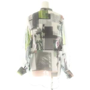 HARE 総柄シアーシャツ 長袖 バンドカラー F マルチカラー /DO OS