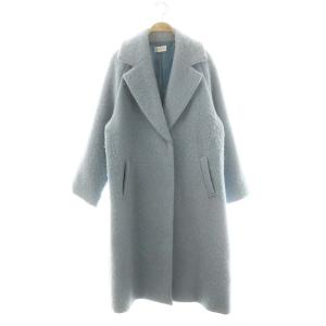 シャギーチェスターコート ウール M 水色 /MI OS