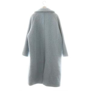 PLST シャギーチェスターコート ウール M 水色 /MI OS