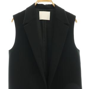 AP STUDIO ロングジレ ベスト 前開きトッパー 黒 ブラック /AT OS