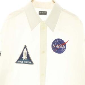 BALENCIAGA 21AW 663076 NASA Over Shirt 38 ホワイト