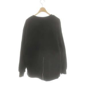 GRACE CONTINENTAL 24AW オーバーカットトップ トップス スウェット トレーナー ビジュー ロゴ 36 黒 白 /CX