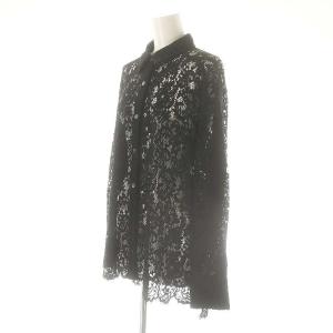 GRACE CONTINENTAL 24AW コードレースオーバーシャツ ブラウス 36 ブラック /CX OS