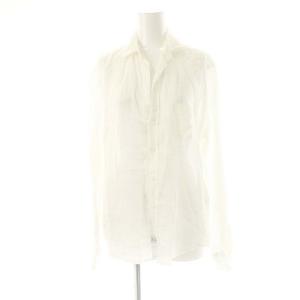 EILEEN リネンシャツ 長袖 開襟 S ホワイト /ES OS