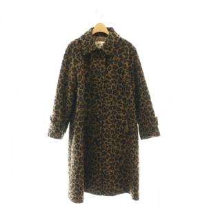 シャギーレオパードコート 38 ブラウン
