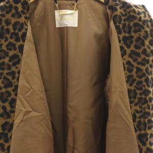 Grace Class シャギーレオパードコート 38 ブラウン