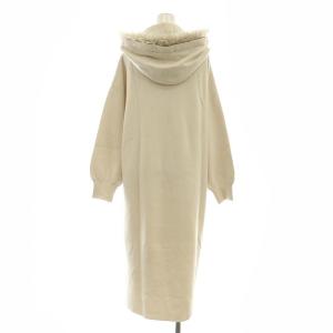 Grace Class ファーフードニットワンピース 長袖 ロング 36 グレージュ /NR OS