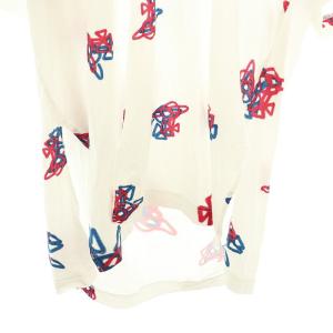 VIVIENNE WESTWOOD MAN SPRAY ORBロング丈Tシャツ カットソー 七分袖 F ホワイト マルチカラー /DF OS