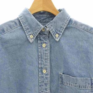 SLOBE IENA 24SS LE DENIMクロップドシャツ ボタンダウンシャツ ライトブルー /CX OS