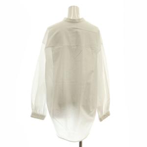 BEARDSLEY ギャザーカフスシャツ ブラウス バンドカラー F 白 /CX OS