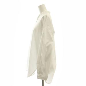 BEARDSLEY ギャザーカフスシャツ ブラウス バンドカラー F 白 /CX OS