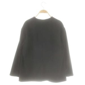 BALLSEY 24SS ジョーゼットジャージー ノーカラージャケット 36 ネイビー /ES OS