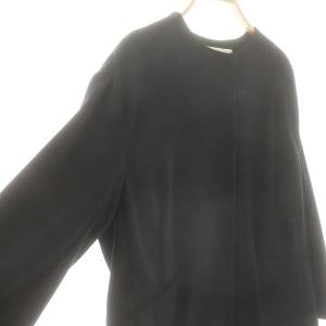 BALLSEY 24SS ジョーゼットジャージー ノーカラージャケット 36 ネイビー /ES OS