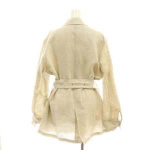 GALLARDAGALANTE リネンサファリジャケット テーラード ヘリンボーン F ベージュ /AT OS