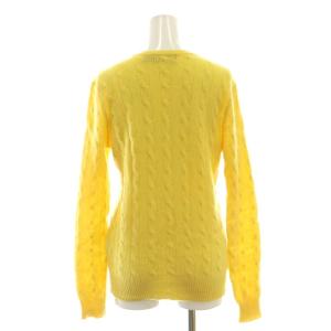 POLO RALPH LAUREN カシミヤウールVネックケーブルニット セーター 長袖 S 黄 イエロー /AT OS