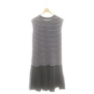 ADEAM 44748 マレドレス ワンピース ロング ノースリーブ ボーダー S ネイビー ホワイト /ES OS