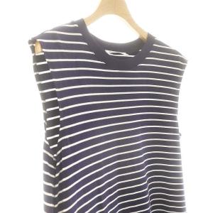 ADEAM 44748 マレドレス ワンピース ロング ノースリーブ ボーダー S ネイビー ホワイト /ES OS