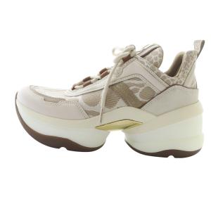 ロゴジャガード スニーカー ロゴ 7.5M べージュ SG22C /SR6