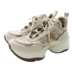 MICHAEL Michael Kors ロゴジャガード スニーカー ロゴ 7.5M べージュ SG22C /SR6