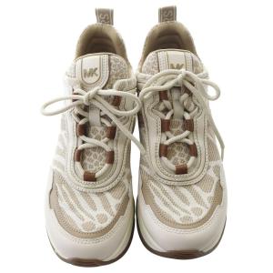 MICHAEL Michael Kors ロゴジャガード スニーカー ロゴ 7.5M べージュ SG22C /SR6