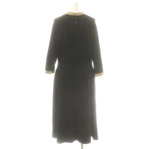MACKINTOSH PHILOSOPHY MACKINTOSHPHILOSOPHY 23AW leric Collar Knit ワンピース ニット 38 黒 ベージュ /MI OS