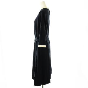 MACKINTOSH PHILOSOPHY MACKINTOSHPHILOSOPHY 23AW Cleric Collar Knit ワンピース 七分袖 ロング ニット 38 濃紺 /NR