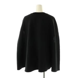 ADORE 24SS ラッフルニットプルオーバー カットソー ドルマンスリーブ 38 ブラック /DO OS