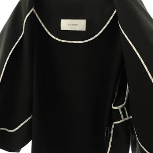 ADORE 23SS クリアツイルジャケット ノーカラー 薄手 38 ブラック /DO OS