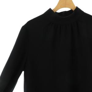 Theory 24SS NEW SYNTHETIC CREPE STAND COLLAR ブラウス 長袖 スタンドカラー