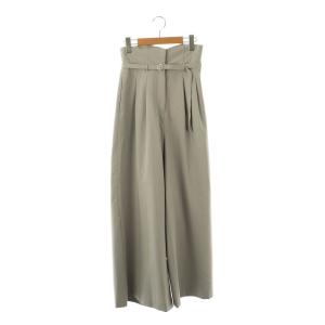 23AW カーブウエストラインワイドパンツ ベルト付き M グレー /DF OS