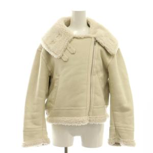 23AW フェイクムートンビッグカラーボンバージャケット ブルゾン S アイボリー /ES OS