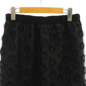 IENA 24SS シアージャガード刺繍スカート タイト 38 黒 /MI OS